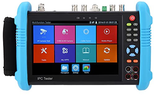 CCTV-Tester, 7 Zoll IPC-9800 Plus Serie IP CCTV Tester Monitor 4K H.265 TVI CVI AHD Analog Analog Kamera Tester (IPC-9800MOVTADHS-Plus EU-Stecker)