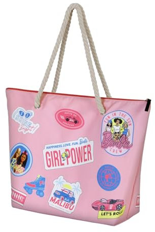Barbie Malibu-Soleil Strandtasche, Rosa, 52 x 37 cm