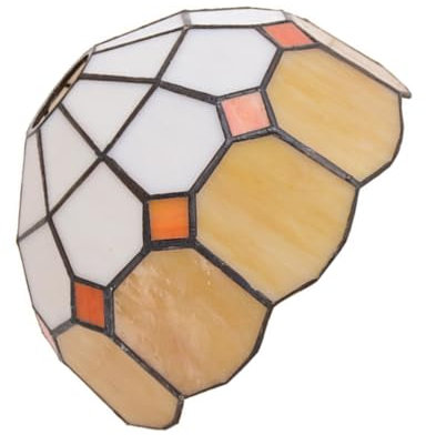 DOITOOL 1pièce Abat-jour Verre Jaune Rétro Pour Lampes Éclairage Européen Style Méditerranéen Pour Chambre Plafonnier Et Lampe Murale