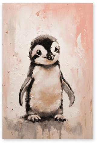 25 Artstreet Niedliches Pinguinbaby Poster | Kunstdruck | 180 g mattes Papier | Wanddeko für Wohnzimmer und Jugendzimmer | 50 x 70 cm