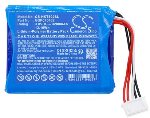 TCTK Akku 3200mAh Kompatibel mit [Harman/Kardon] HTRAVBLK-00050, Traveler Ersetzt GSP075462