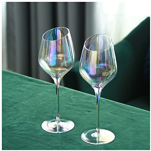 FrEshn Weinglas Kristall Rotwein Set Haushalt Becher Kristall Kreative Persönlichkeit Ins Wind Nordic Red Wine Dekanter Set Weinglas Plastik (Size : 2 Pieces 500ml)