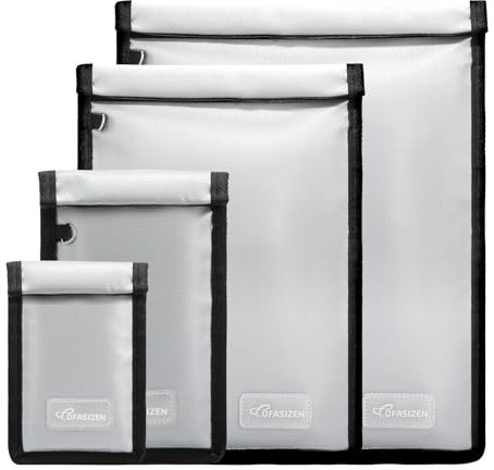 OFASIZEN Faraday Bags EMP Proof, Faraday Schlüsselanhänger-Schutz für Laptops & Handys & Tablets & Autoschlüssel, Faraday-Käfig für Anti-Diebstahl, Anti-Tracking, feuerfeste & wasserdichte