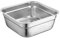 Cabilock Kitchen Colander Stainless Steel Fine Mesh Strainer Bowl Square Fruit Container Vegetable Drainer Basket Pasta Rice Food Draining Bowl Sieve Micro-Perforated Washing Basin 22cm