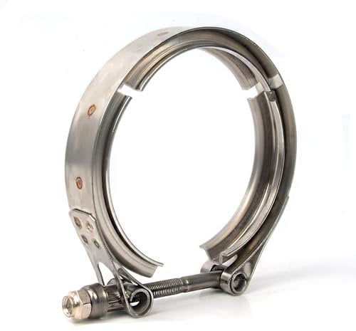Elifecenter 4 Inch Exhaust V band Clamp 304 Stainless Steel V-Clamp for 4 OD Flange Kits