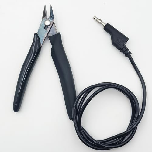 Auyuve Grounded Plier, Precise Control Unleash Unrivaled Precision for Fine Chain Welding, Ideal for Permanent Jewelry Fine Chain Welding, 3ft Cable Secure Connection, black