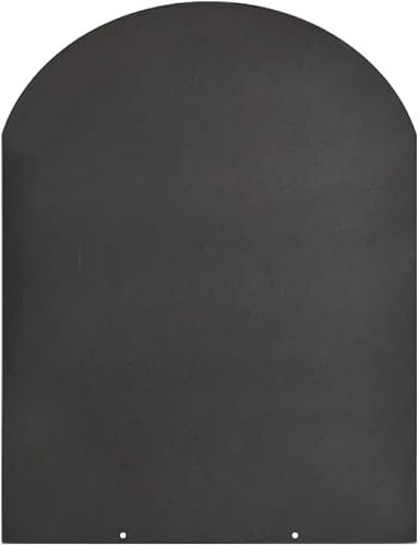 Pedana Salvapavimento per Stufe a Pellet e Legna 80x60 cm in Acciaio Nera