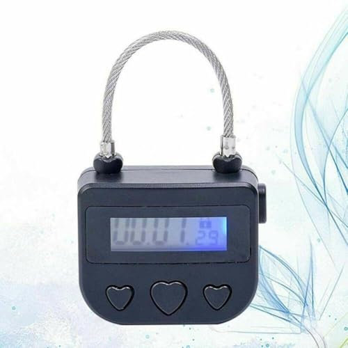 USB-Zeitschloss, wasserdicht, Mehrzweck-Timerschloss, wiederaufladbar, elektronisches Timerschloss, Zeiteinstellung optional (schwarz)