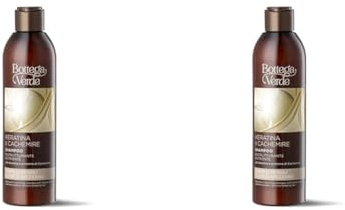 Bottega Verde - Shampoo Keratina e Cachemire, Shampoo per Capelli Fragili, Fini o Danneggiati, 250 ml, Azione Ristrutturante e Nutriente, Dona Vitalità e Forza, con Keratina e Proteine di Cachemire