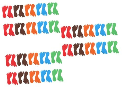 Cabilock 30 Paar Fuß boden aufkleber Fußabdruck Aufkleber Schwimmbad kinderzimmer sticker bodendeko schuldeko badewanne Aufkleber für Treppendekor wasserdichte Fußabdruck-Bodenaufkleber PVC