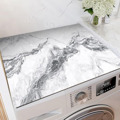 Tappetino Antiscivolo per Lavatrice e Asciugatrice 50x50cm,Super Assorbente Tappetino Protezione Superiore per Lavatrice a Tamburo Coperchio Universale per Frigorifero Cucina Lavanderia(Multicolore11)