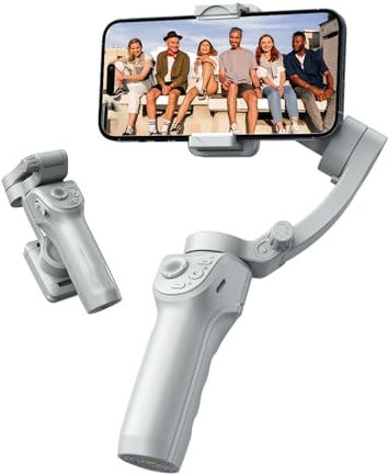 Gimbal plegable para teléfono de 3 ejes, estabilizador de cardán para smartphone, cardán de seguimiento inteligente IA, para grabación de video de seguimiento de rostros/objetos