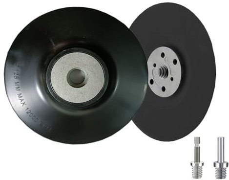 HOTCKB 2 Stück Stützteller 125 mm Backing Pad für Winkelschleifer Schleifteller mit M14 Kontermutter