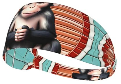 Phayah Das elastische Sport-Stirnband von Silent Monkey absorbiert Schweiß schnell, geeignet für Indoor- und Outdoor-Sportarten wie Yoga und Laufen