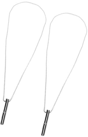 Breathing Necklace, Stainless Steel Anxiety Necklace, Stress Relief Meditation Tools for Office, Car, Outdoor