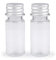 cyclingcolors 2x Botellas Pequeñas Reutilizables de plástico transparente con tapón de rosca de metal Frascos plásticos 5,5 cm