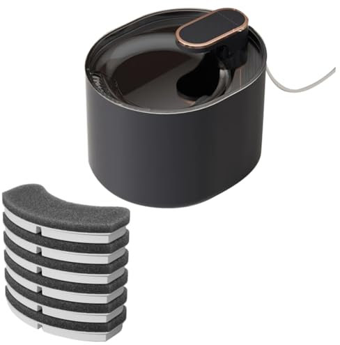 Myhoomowe Fuente de Agua AutomáTica para Gatos y Mascotas de 3L, Bebedero Silencioso para Gatos, Alimentador EléCtrico USB, Dispensador de Agua para Mascotas para Perros, Negro