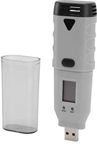 USB -Temperaturfeuchtigkeitsmessung Messgerät ABS Stiftgröße Tragbares Thermometer Hygrometer für Innenraum Im Freien