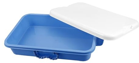 CHICAMPERA Handliches Sandkästchen Mit Deckel Für Kinder Tragbarer Kunststoff Sandkasten Kleine Aufbewahrungsbox Für Spielzeug Und Sandspiel Im Innen Und Außenbereich