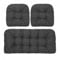 Waterproof 3-Piece Garden Chair Cushions Set - Outdoor Seat & Backrest Pads for Rattan Furniture, Patio Swing & Bench - Weather Resistant Replacement Cushions for Patio Garden Furniture (Dark Grey)