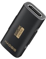 Hagibis 240W 80Gbps 8K@60Hz USB C Adapter, USB-C Female to Female Adapter, USB4 Connecter for Thunderbolt 5/4/3, Laptop, Switch, Dock, Mac, Tablet, iPhone 16 15 Pro Max (TUA07)