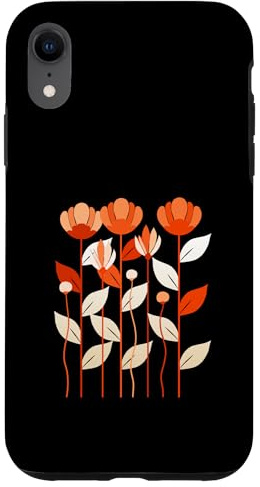 Koralle Wildblumen Korallenfarbe Grafik Hülle für iPhone XR