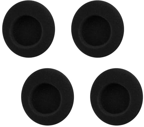 Tabanzhe 4 Pcs 50mm Headphone Ear Pads Replacement,Soft Foam Earpads Cushion Covers for Headphones & Headsets,Breathable Ear Cushion for Office Gaming Calls