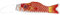 Sharplace Japanische Karpfen Fahne Koinobori Windsack Dekoration - Rot, 55cm