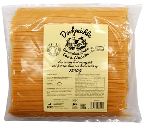 Dorfmühle Oberschwäbische Land Nudeln Spaghetti, (1 x 2.5 kg)