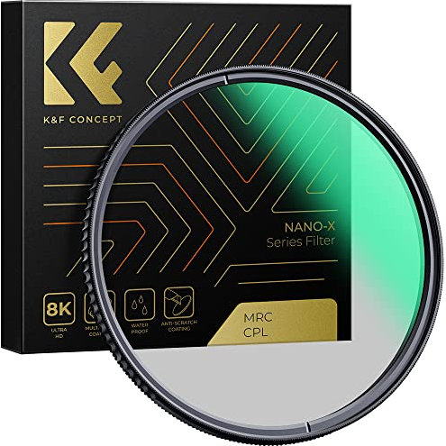 K&F Concept Nano X-Serie Polfilter 58mm CPL Filter Polarisationsfilter MRC mit 28x vergütet