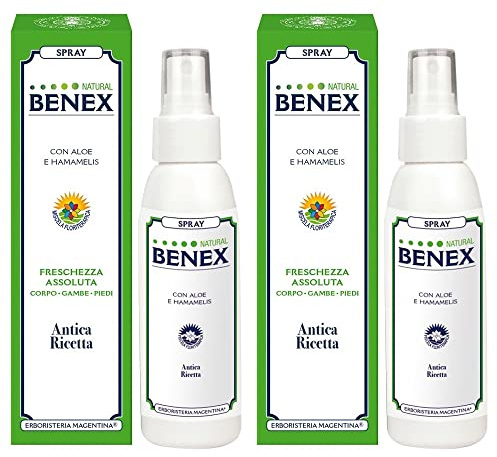Erboristeria Magentina Natural Benex Frischespray - 2 Packungen à 100 ml - Absolute Frische