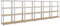 Yaheetech Lagerregal Schwerlastregal Kellerregal Steckregal Werkstattregal Metallregal Garage 4 Böden Regalsysteme 480 x 40 x 160 cm