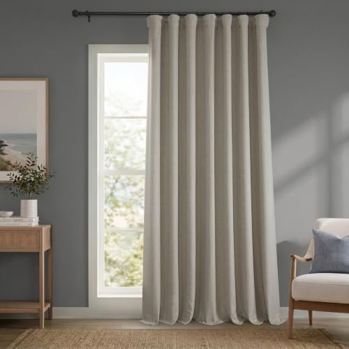 HPD Half Price Drapes Boch-LN1857-84-DW Verdunkelungsvorhang, extra breit, 1 Stück, 100 x 84, Haferflocken