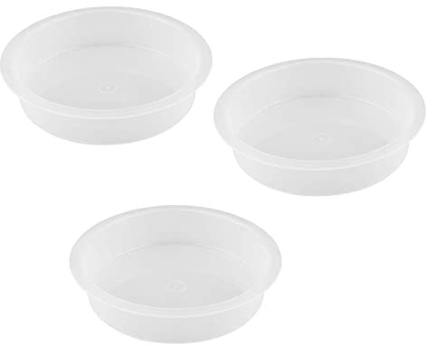 perfk 3 Pieces Plastic Bird Feeding Station Tray Birdseed Bowl Garden Supplies