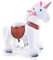 PonyCycle Mechanical Ride On Unicorn Hobby Horse Toy with Wheels Classic Model U Plush Walking Animal Rideable Unicorn for Toddlers Ages 3-4 Indoor Outdoor Riding unicorn Toy White Ux304