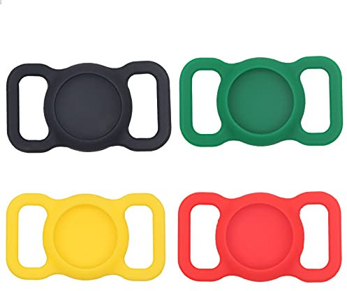 Cihely Schutzhülle Kompatibel mit Apple AirTag Hülle Kratzfest Waschbar Schweißfest Soft Hkieselgel Hüll Locator Tracker für AirTag GPS Tracking Halter für Hund Katze Haustier Halsband