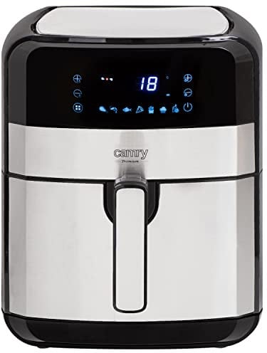 CAMRY CR 6311 Heißluftfritteuse 5L, fettfreie Fritteuse mit 9 Programmen, Heißluftfritteuse mit feuerfestem Griff, Airfryer mit Antirutschfüße, Temperaturbereich: 80–200 degreeC