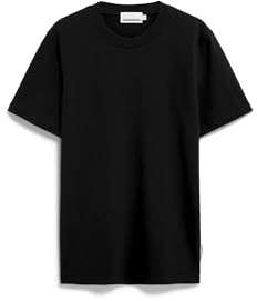 ARMEDANGELS Herren Heavyweight T-Shirt aus recyceltem Baumwoll Mix MAARKOS Relaxed Fit Black M