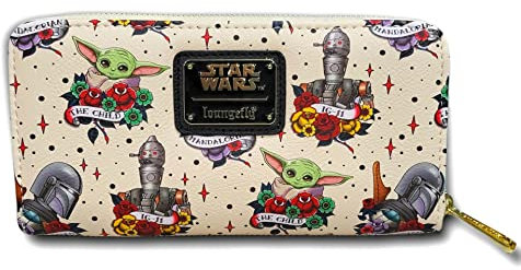 Loungefly GT Exclusive Star Wars Mandalorian Tattoo AOP Wallet