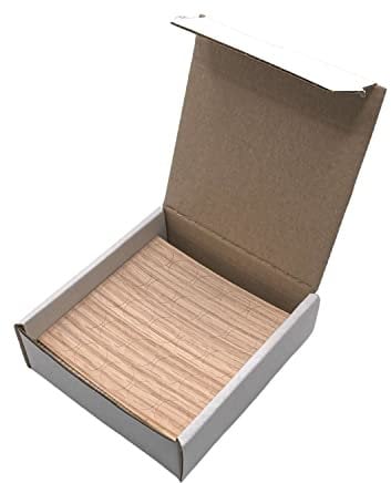 KwikCaps PVC Echte Eiche Furnier unbehandelt Selbstklebende 3M Schrauben-Abdeckungen Abdeckkappen Nägel Cam flach [625 Stk. x 14 mm Durchmesser]