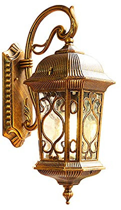 FAZRPIP E27 Vintage Wasserdichtes Glas Außenwandleuchte Laterne Metall Vintage Gartenlampe Wegbeleuchtung Außenwandlaternen Verandaleuchten Außenleuchten