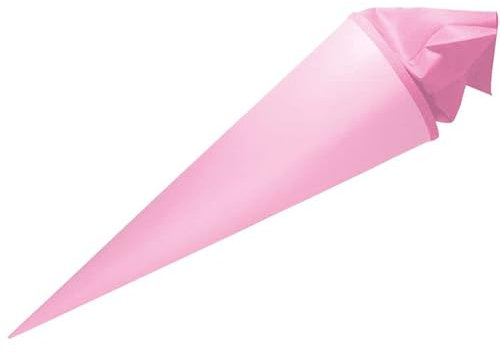PAINT IT EASY NEU Schultüte/Zuckertüte rund geklebt mit Filzmanschette, 70cm, rosa pink