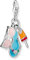 THOMAS SABO Charm-Anhänger Sonnenbrille, Flip-Flop und Eis aus hochwertigem 925er Sterlingsilber, in Türkis, Rosa, Pink und Orange sowie mit buntem Steinbesatz, Maße: 32 x 6 mm,1929-340-7