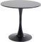 Kare Design Tisch Schickeria, Schwarz, 80cm Durchmesser, Matte Farbe, Platz für 4 Personen, moderner runder Esszimmertisch, Tischmöbel für Wohnzimmer, 74x80x80 cm (H/B/T)