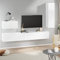 Tidyard 4-TLG. TV Schrank Set Wohnwand TV Lowboard Moderne Schrankwand Wohnzimmer TV Set Wandschrank Mediawand Anbauwand Fernsehtisch TV Möbel Wohnzimmersets Weiß Holzwerkstoff