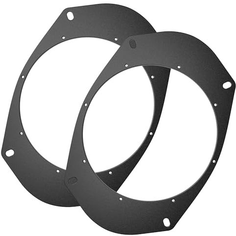 NuIth 6X9 to 6.5 inch Door Speaker Adapter for Select 1994-2014 Chrysler/Jeep/Dodge Vehicle Rear/Front Speaker, 6.5 inch Aftermarket Speaker Spacer Ring Installation Plate Converter, 1 Pair