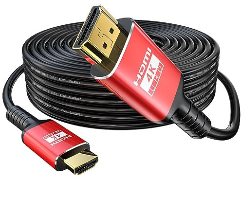 Eareyesail 4K HDMI Kabel 12M (HDMI2.0 in-Wall CL3 18Gbps OD9.0)-Unterstützung Alle HDMI Geräte für Gaming Monitor, PS4, Xbox, Switch/Ultra High Speed Gold Plated Connectors, Ethernet ARC usw