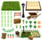 20pcs Miniatur Garten Zubehör,Miniatur Puppenhaus Zubehör Garten,Miniatur Garten Zubehör Set,Mini Wichtel Zubehör,Geeignet zum Dekorieren von Minigärten