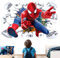 YISKY Wandaufkleber Spider, Aufkleber Superheld Kinderzimmer, Spider im Wanddurchbruch Loch, Spider 3D-Effekt Aufkleber, Kinderzimmer Wandsticker, für Kinderzimmer, Wohnzimmer Wanddekoration