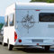 Rakelfix Kompass Esel Süßer Maultier Muli Aufkleber freie Größe&Farbe Auto Camper Wohnmobil Caravan Autoaufkleber Wohnwagen Sticker Kompassrose